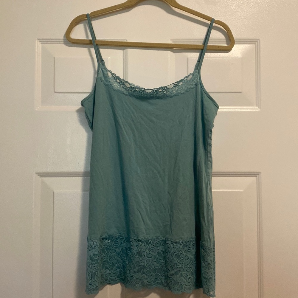 LOFT Cardigan and Cami Set - Aqua and Olive Floral - Picture 2 of 13